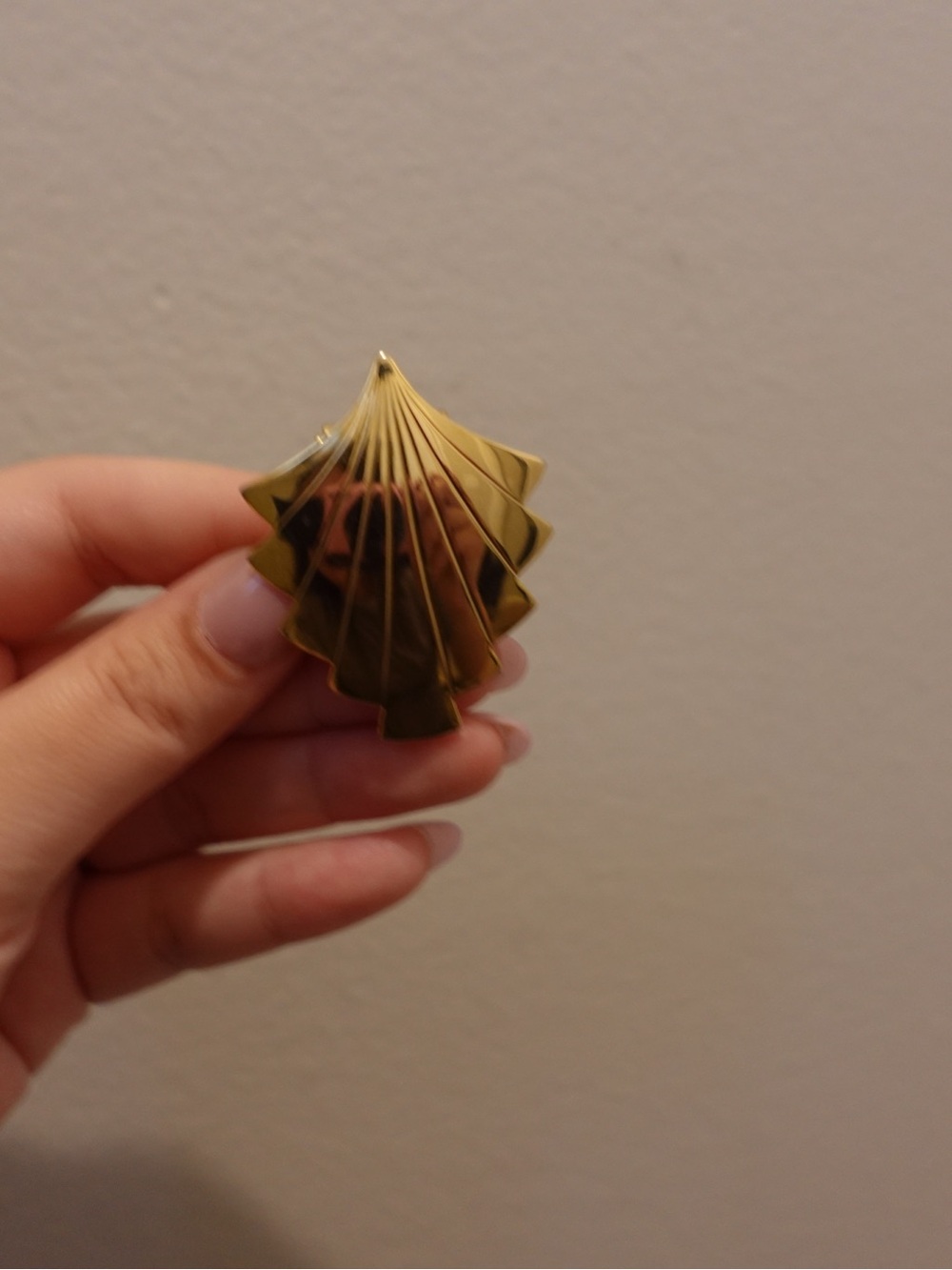 Gold Fan-Shaped Decorative Accent - Home Accents